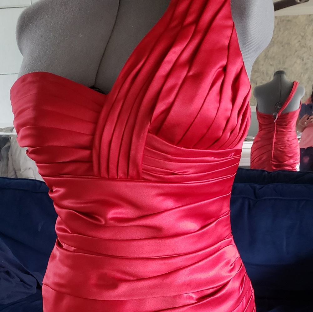 Red wedding gown